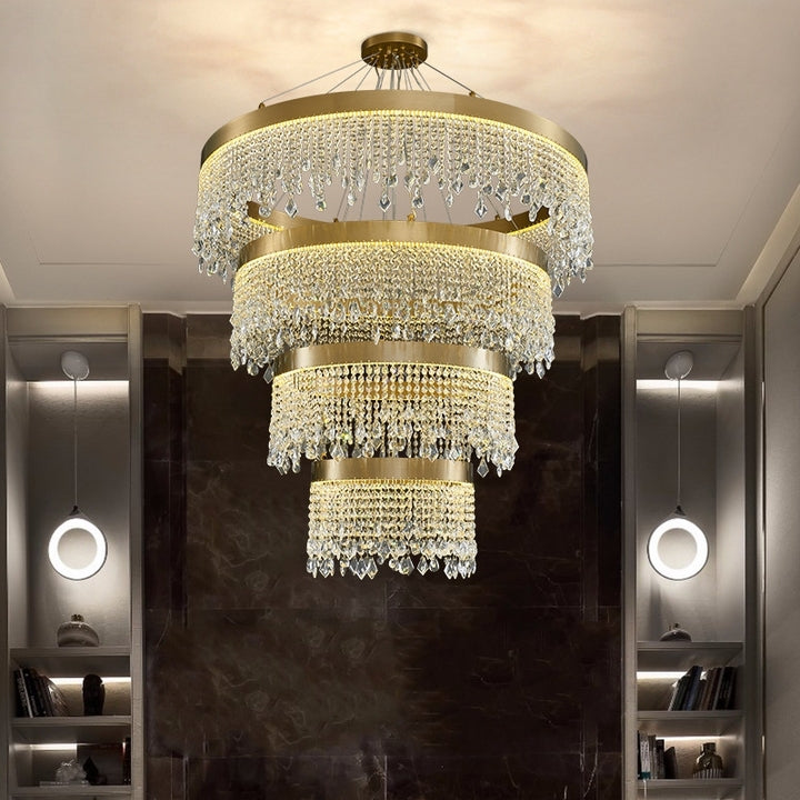 Modern Nordic Indoor LED Crystal Chandelier for Wedding Stages Hotel Villas & Showrooms Wholesale Remote Control Mode