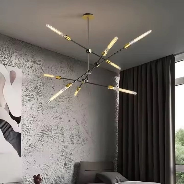 Indoor Modern Long Tube LED Ceiling Chandelier Home Lighting for Living Room Kitchen Bedroom Beside LED Ceiling Pendant Light