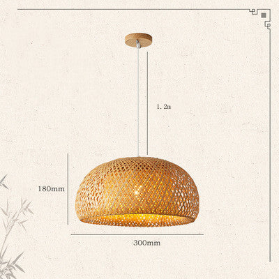 Bamboo Woven Japanese Pendant Light Pendant Light Galileo Lights