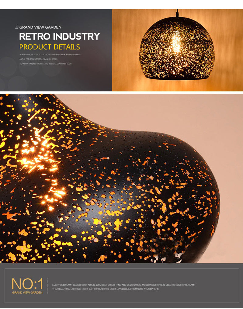 Simple Retro Wrought Iron Chandeliers Single Head Lighting Outdoor Light Galileo Lights