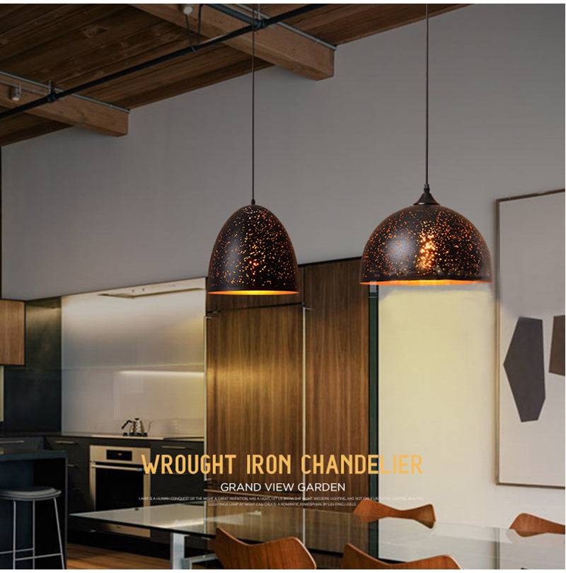 Simple Retro Wrought Iron Chandeliers Single Head Lighting Outdoor Light Galileo Lights