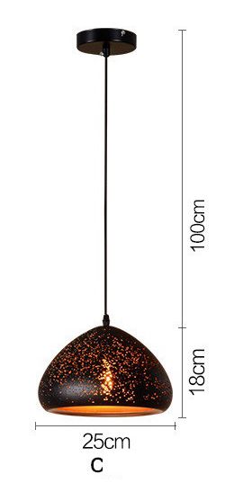 Simple Retro Wrought Iron Chandeliers Single Head Lighting Type C Outdoor Light Galileo Lights