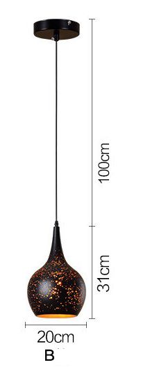 Simple Retro Wrought Iron Chandeliers Single Head Lighting Type B Outdoor Light Galileo Lights