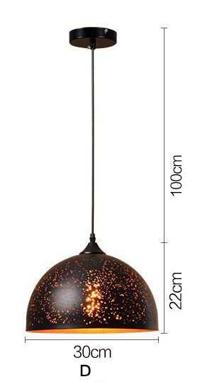 Simple Retro Wrought Iron Chandeliers Single Head Lighting Type D Outdoor Light Galileo Lights