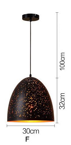Simple Retro Wrought Iron Chandeliers Single Head Lighting Type F Outdoor Light Galileo Lights