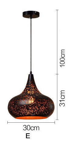 Simple Retro Wrought Iron Chandeliers Single Head Lighting Outdoor Light Galileo Lights