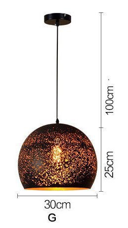 Simple Retro Wrought Iron Chandeliers Single Head Lighting Type G Outdoor Light Galileo Lights