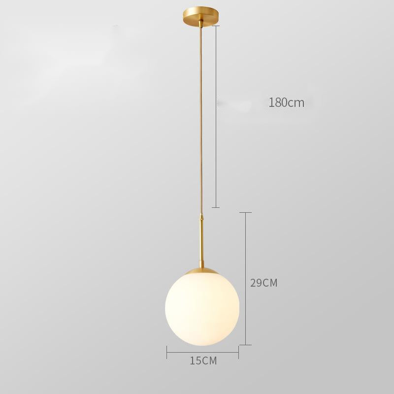 Minimalist Bedroom Bedside Glass Single Head Small Chandelier Pendant Light Galileo Lights
