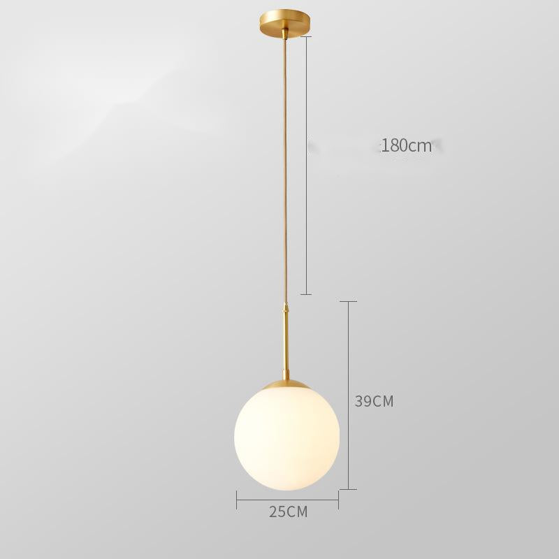Minimalist Bedroom Bedside Glass Single Head Small Chandelier Pendant Light Galileo Lights