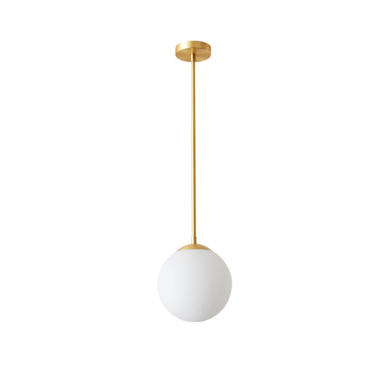 Minimalist Bedroom Bedside Glass Single Head Small Chandelier Pendant Light Galileo Lights