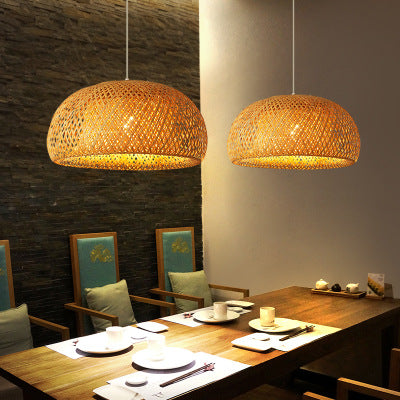 Bamboo Woven Japanese Pendant Light Pendant Light Galileo Lights