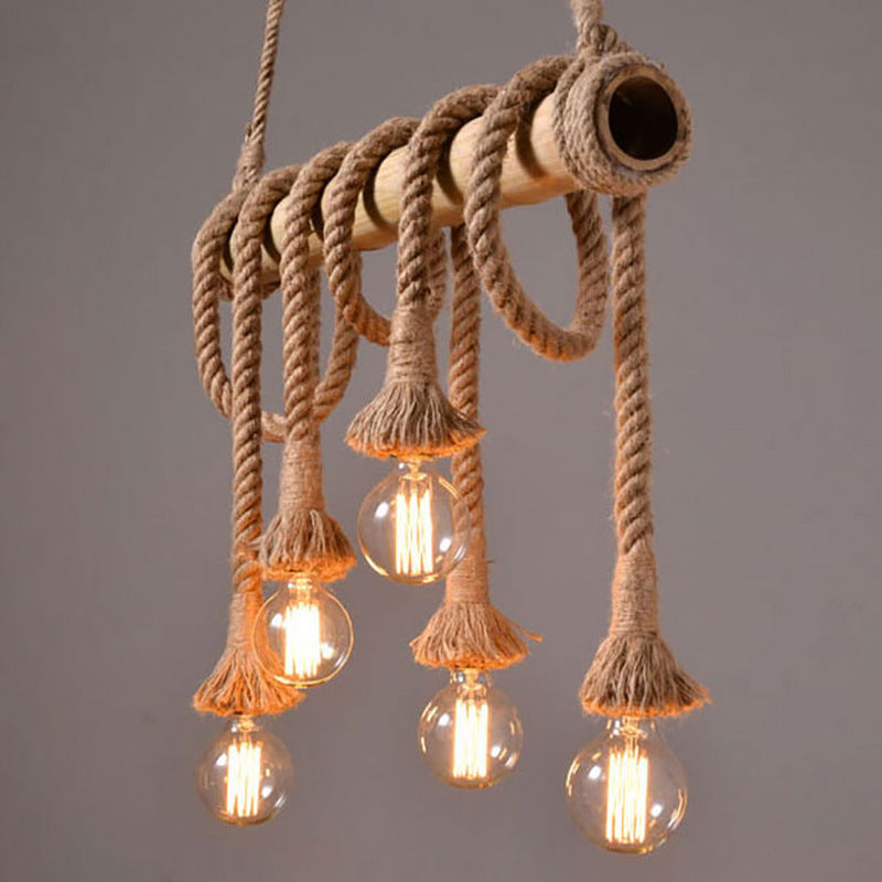 Rope 5 Heads Chandelier Galileo Lights