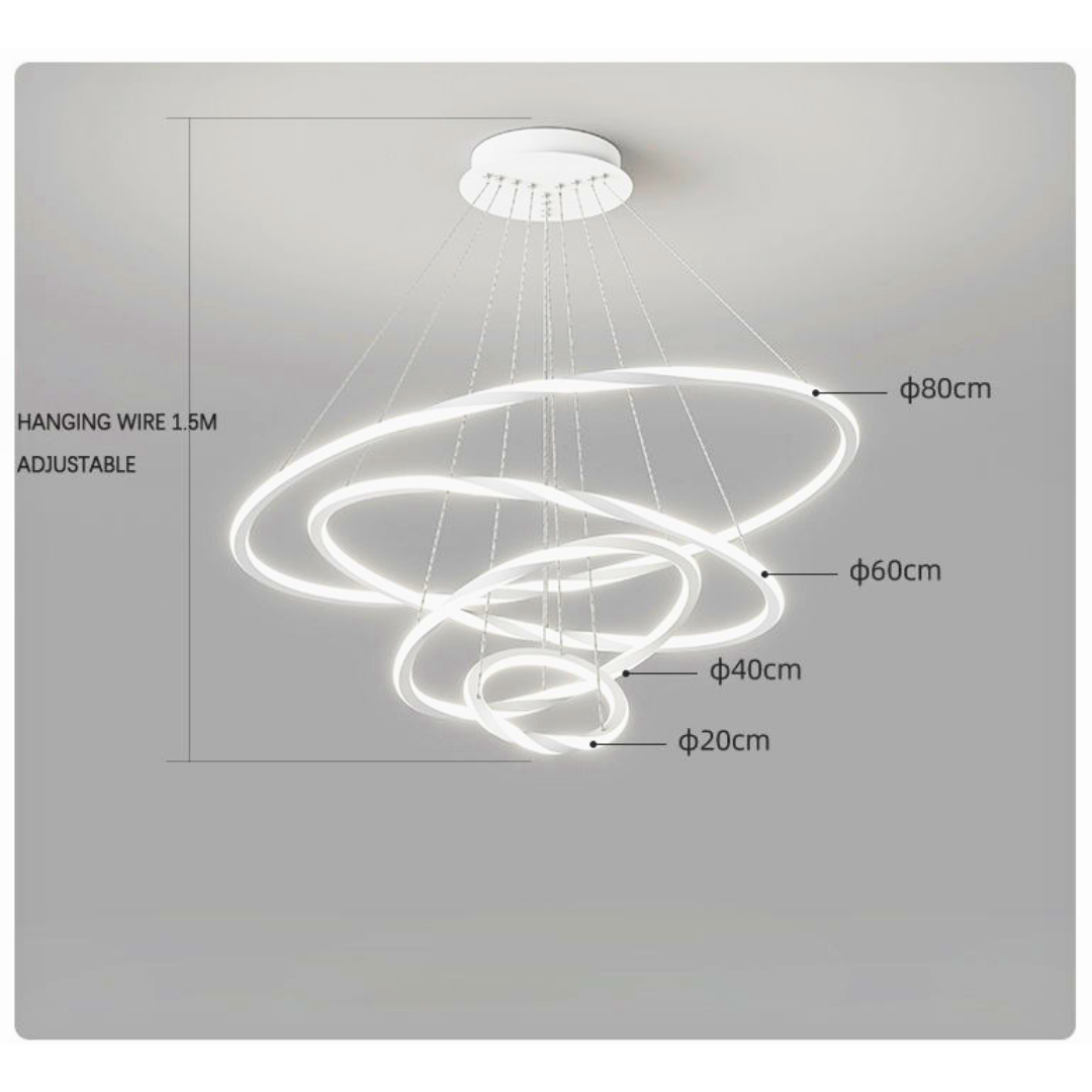 Twirl B (4 Lights) Chandelier Galileo Lights