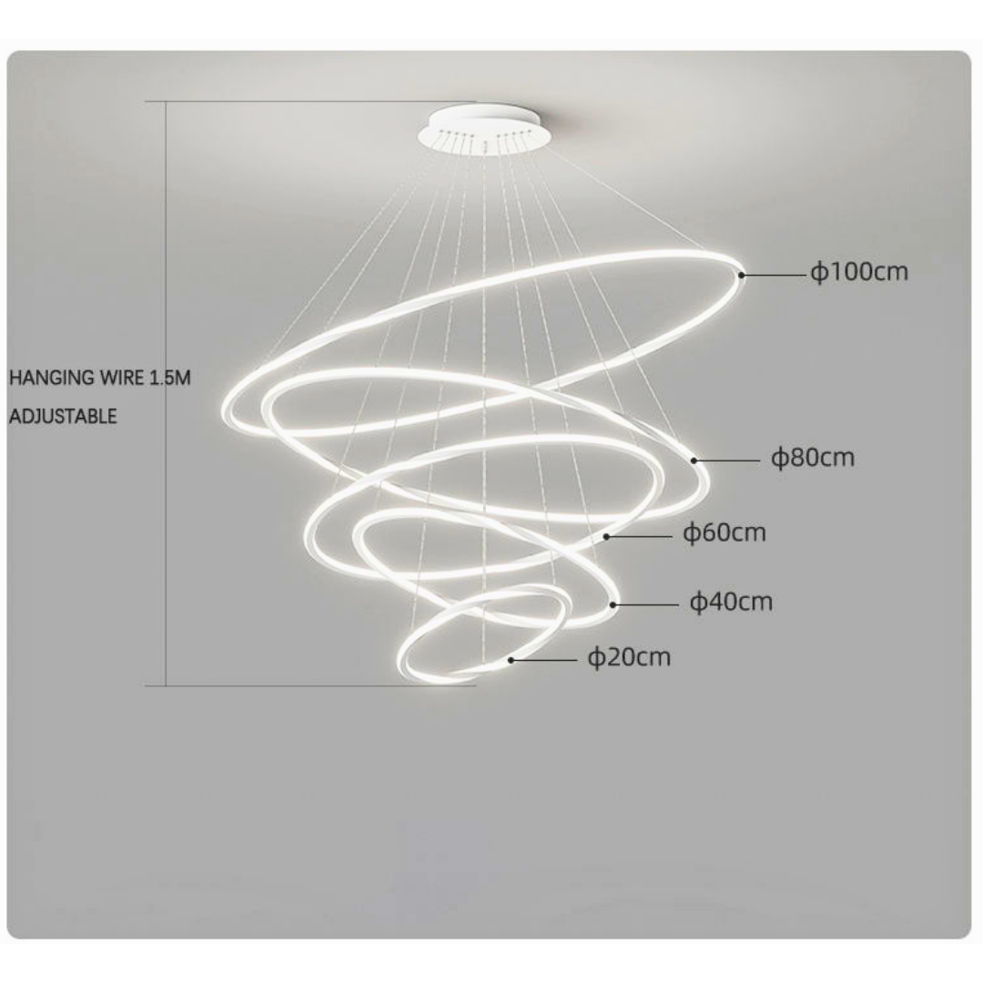 Twirl C (5 Lights) Chandelier Galileo Lights