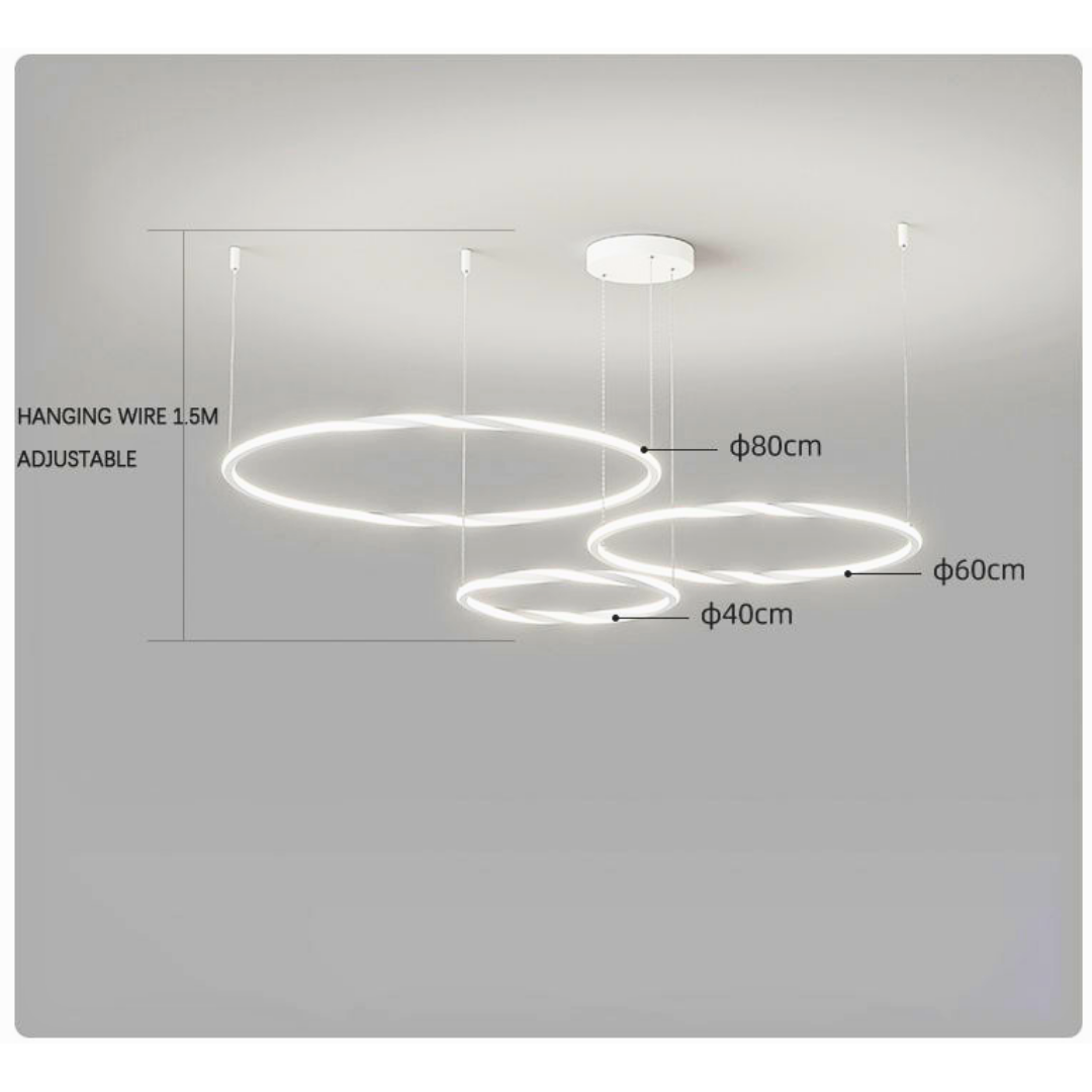 Twirl D (3 Lights) Chandelier Galileo Lights