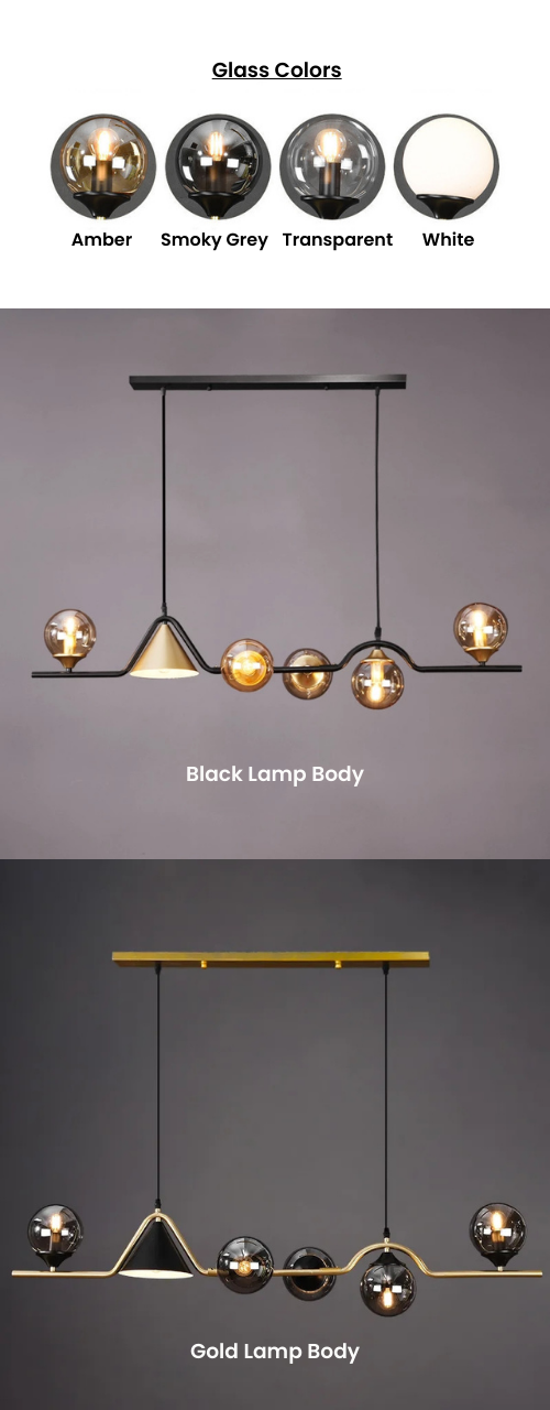 Oberon Black (with Gold Lamp Holder) Chandelier Galileo Lights