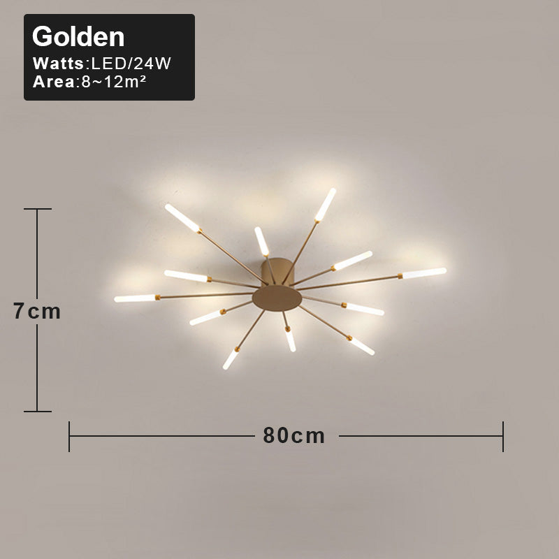 Spiralis Ceiling Light Gold 12 heads Ceiling Light Galileo Lights
