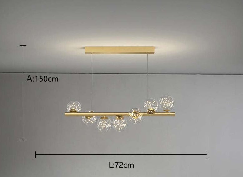Selene Clear 7 Chandelier Galileo Lights