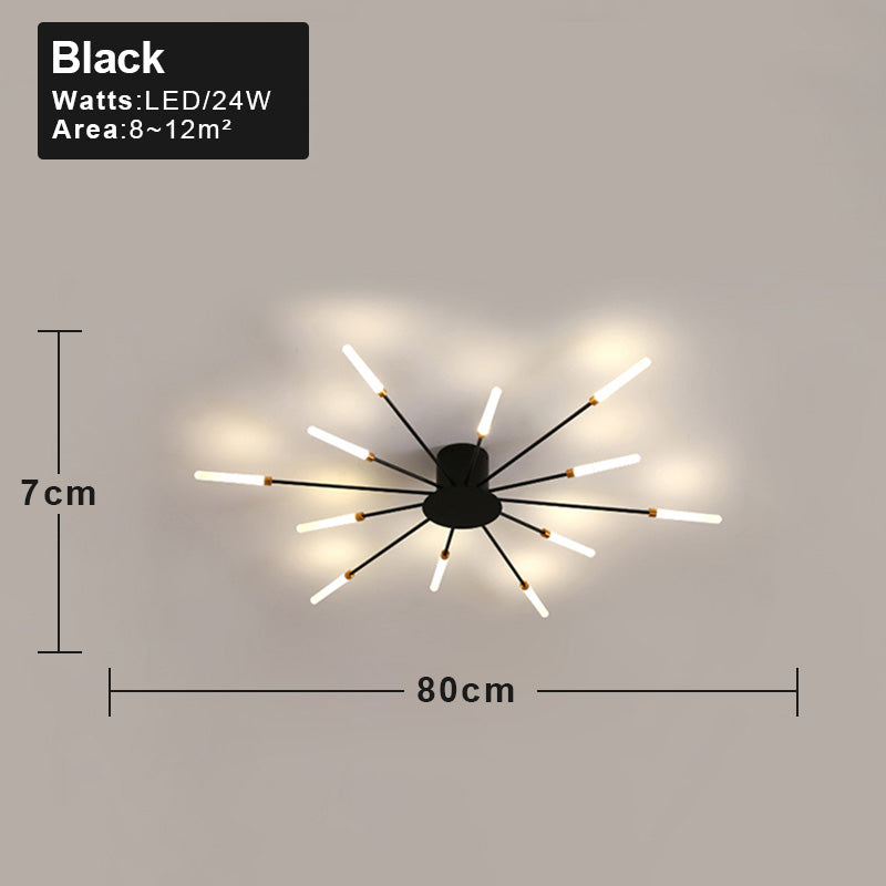 Spiralis Ceiling Light Black 12 heads Ceiling Light Galileo Lights