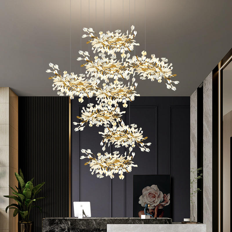 Ginkgo Cascading C (Alternating) Chandelier Galileo Lights