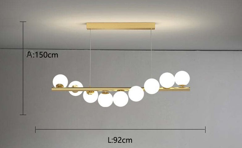 Selene White 9 Chandelier Galileo Lights