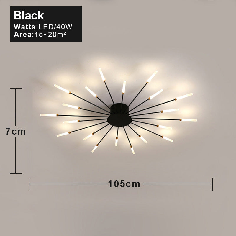 Spiralis Ceiling Light Black 20 heads Ceiling Light Galileo Lights