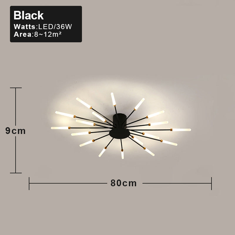 Spiralis Ceiling Light Black 18 heads Ceiling Light Galileo Lights