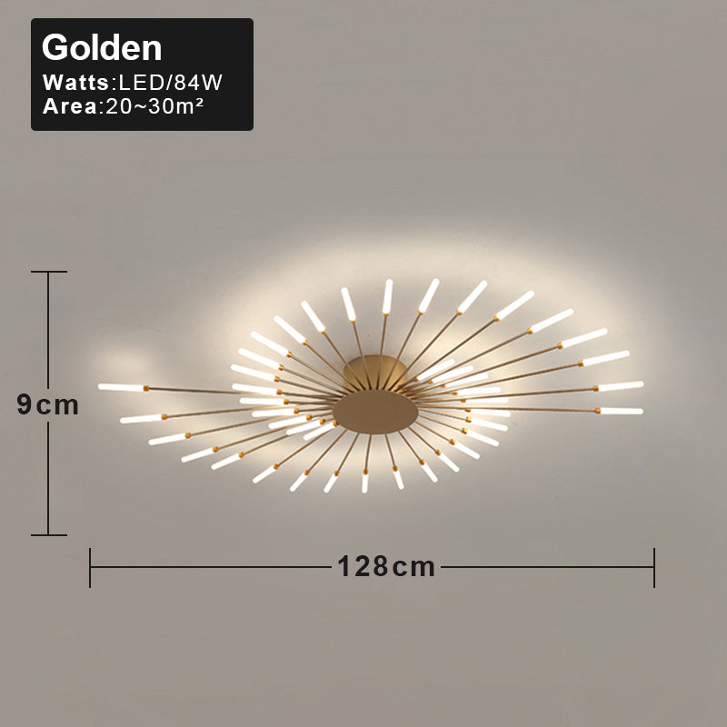 Spiralis Ceiling Light Gold 42 heads Ceiling Light Galileo Lights