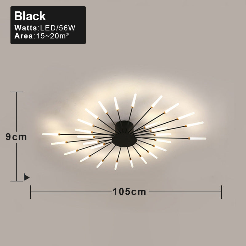 Spiralis Ceiling Light Black 28 heads Ceiling Light Galileo Lights