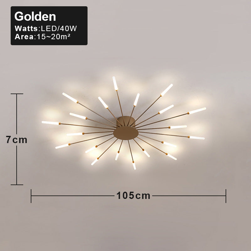 Spiralis Ceiling Light Gold 20 heads Ceiling Light Galileo Lights