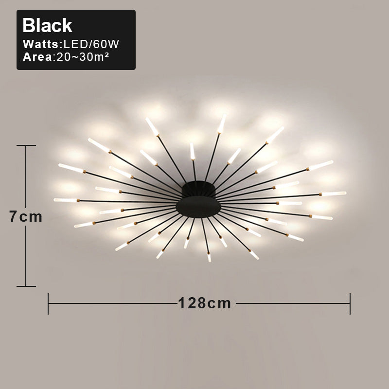 Spiralis Ceiling Light Black 30 heads Ceiling Light Galileo Lights