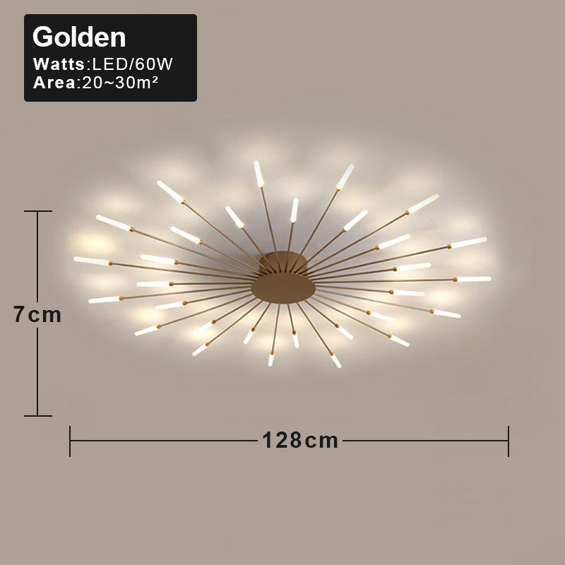 Spiralis Ceiling Light Gold 30 heads Ceiling Light Galileo Lights