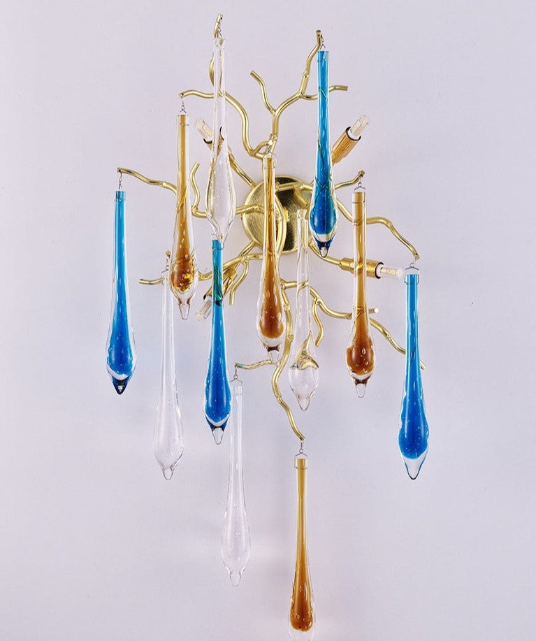 Colored Glass Crystal Branch Wall Lamp Wall Lamp Galileo Lights