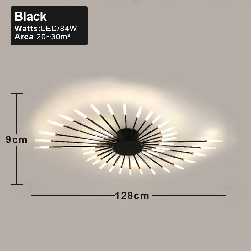 Spiralis Ceiling Light Black 42 heads Ceiling Light Galileo Lights