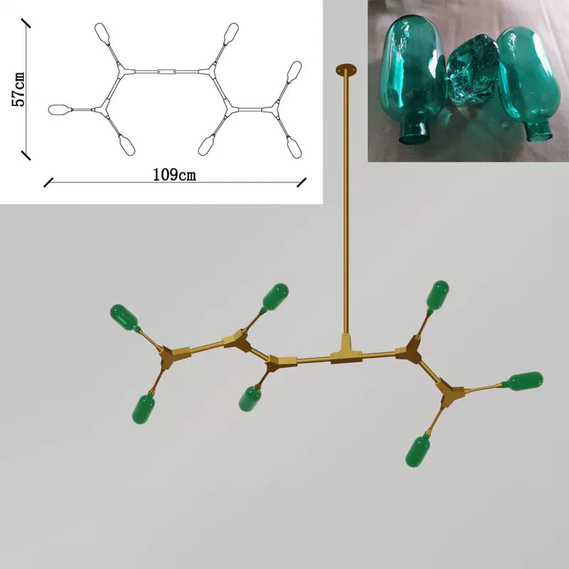 Malachite 137*58CM Chandelier Galileo Lights