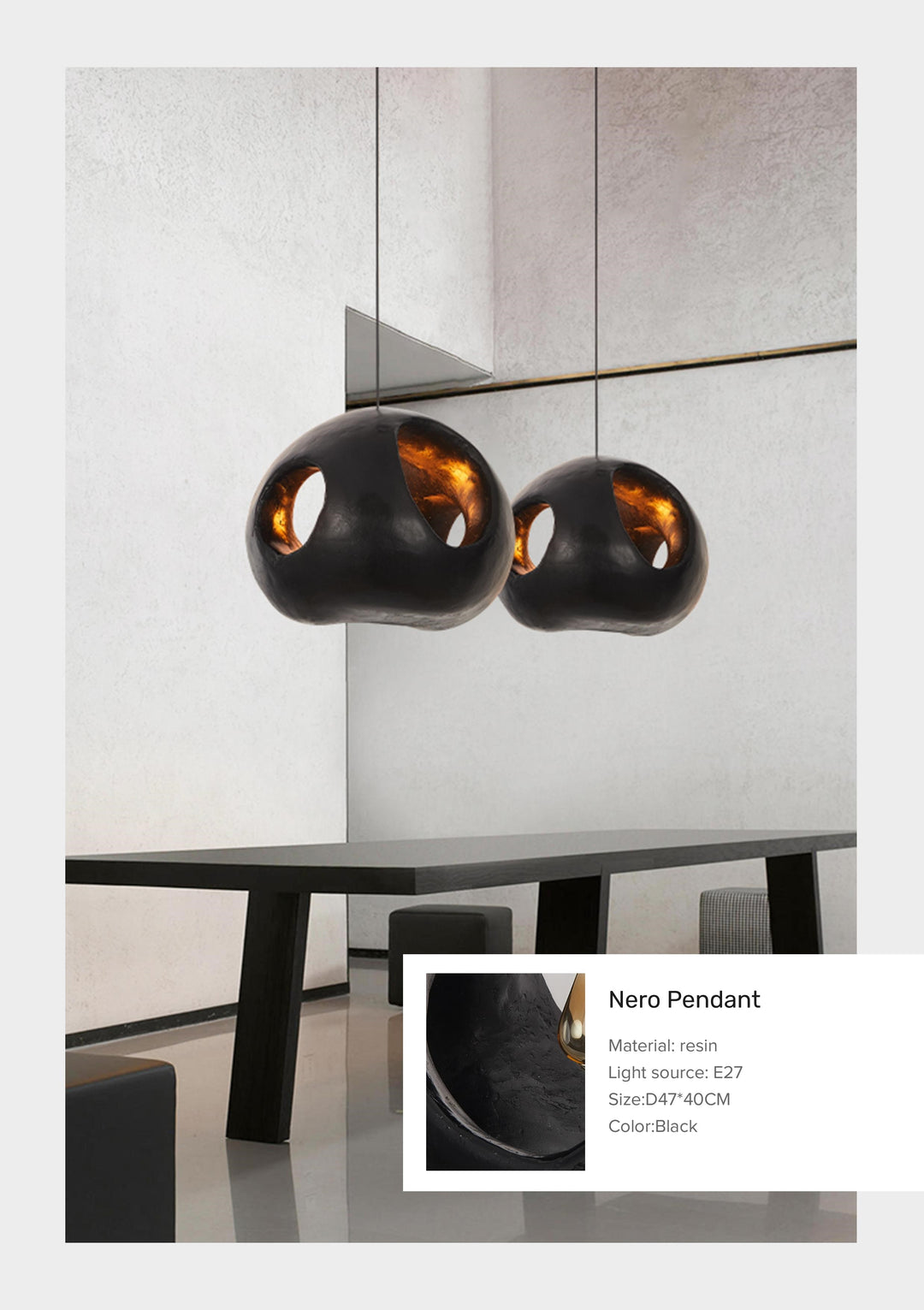 Nero Pendant Light Pendant Light Galileo Lights