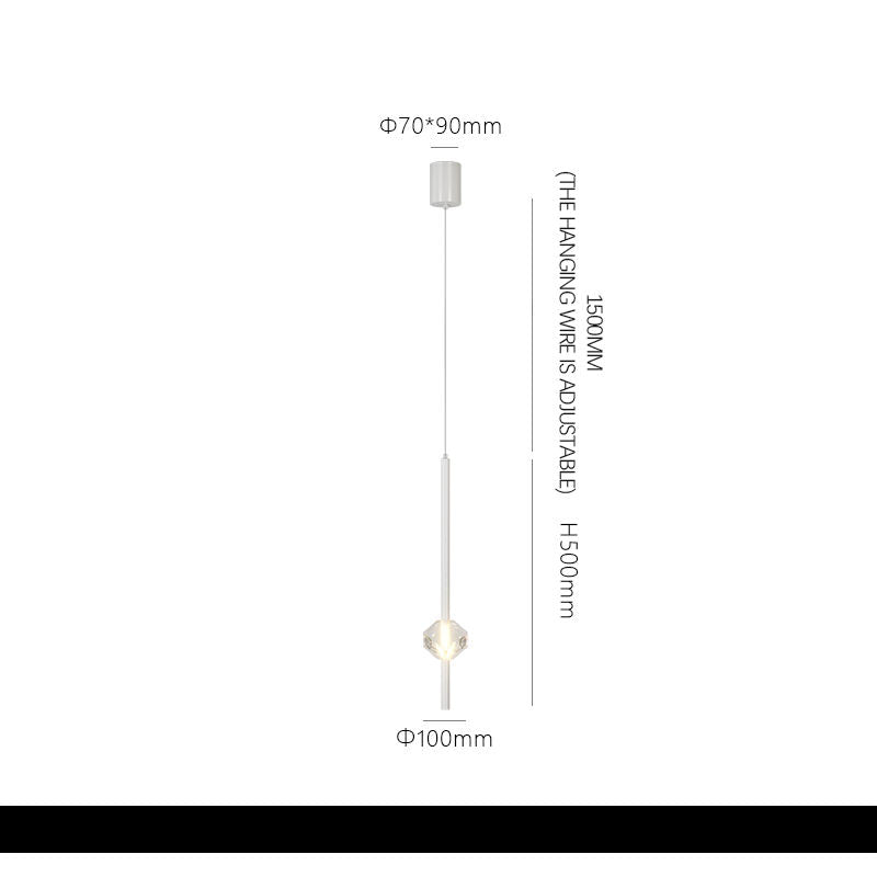 Crystal Drop Pendant 1 Piece White Pendant Light Galileo Lights