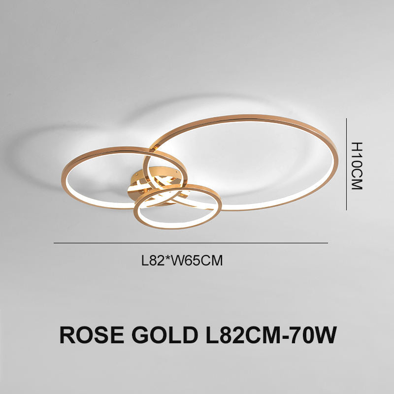Halo Ceiling Light L82CM Rose Gold Ceiling Light Galileo Lights