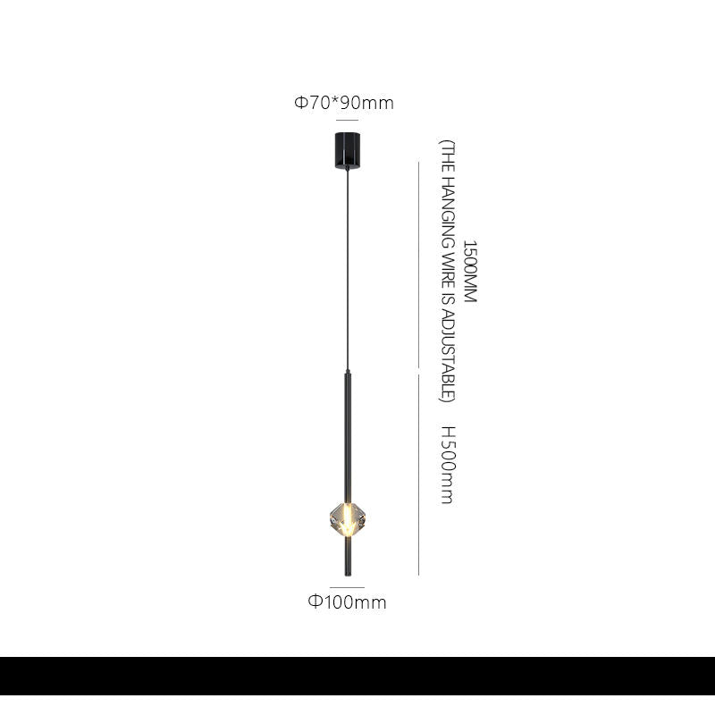 Crystal Drop Pendant 1 Piece Black Pendant Light Galileo Lights