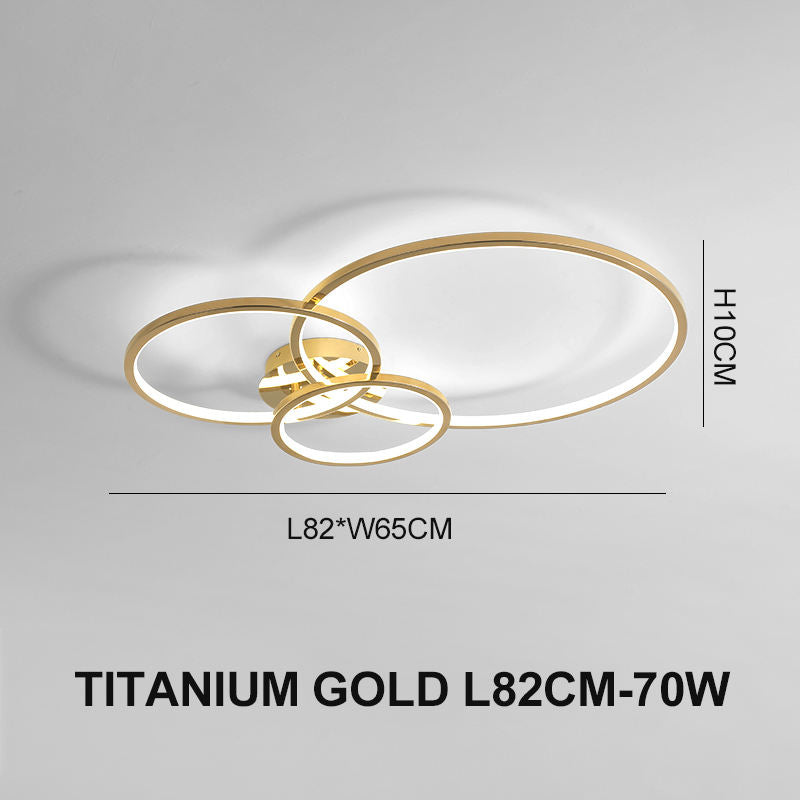 Halo Ceiling Light L82CM Titanium Gold Ceiling Light Galileo Lights