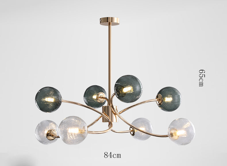 Sedna (Radial) Green 8 Heads Chandelier Galileo Lights