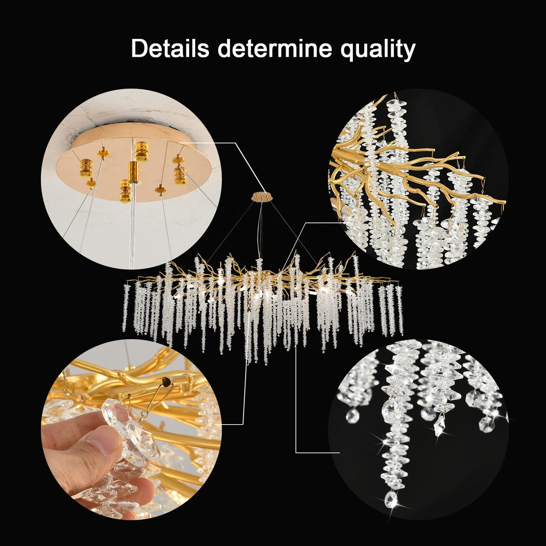Berilune - White Chandelier Galileo Lights