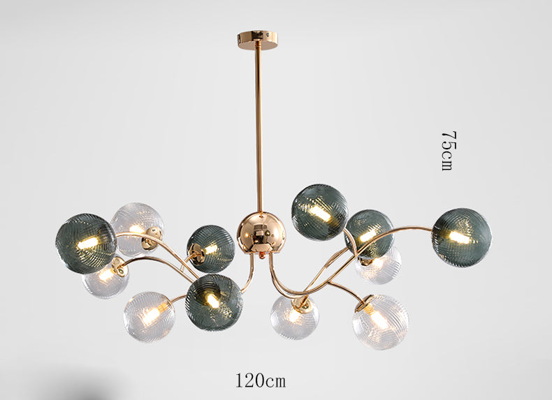 Sedna (Radial) Green 12 Heads Chandelier Galileo Lights