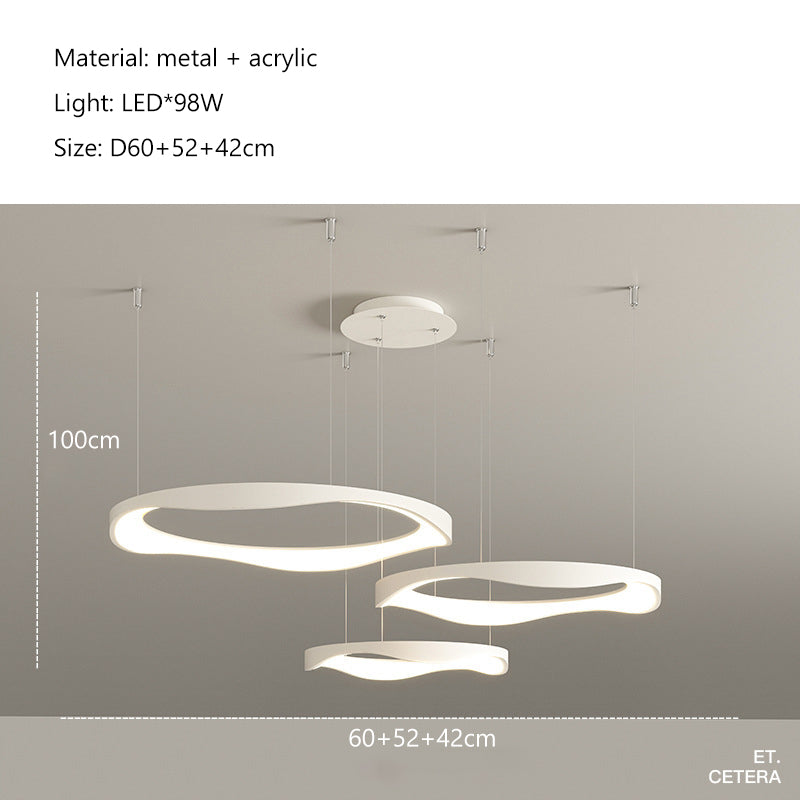Creme White D60cm+52cm+42cm Chandelier Galileo Lights
