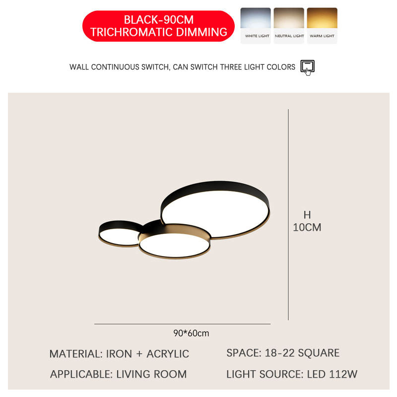 Eclipse Ceiling Light Black 90*60CM Ceiling Light Galileo Lights