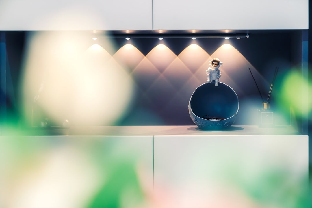 a blue light bulb