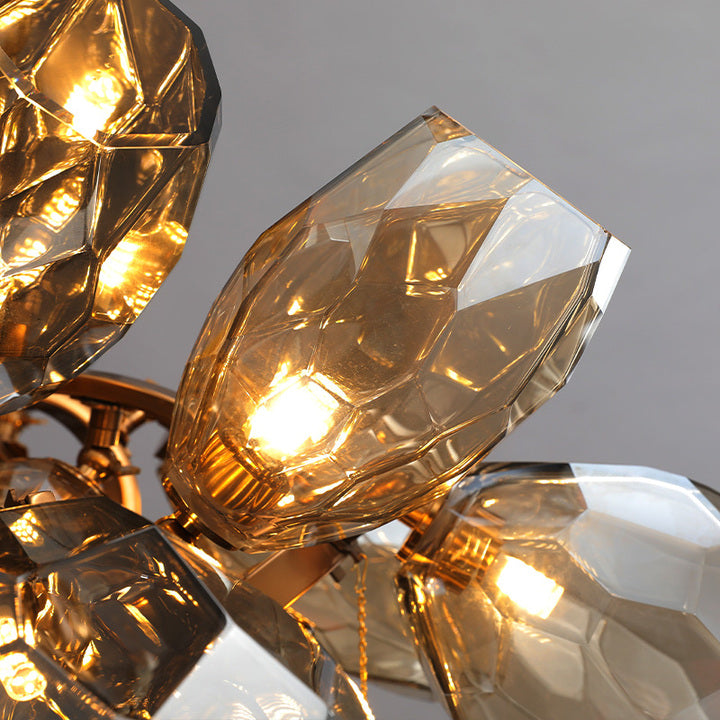 Gold Large European Decorative Luxury Murano Glass Crystal Chandelier Lights for Hotel Lobby Staircase Blown Modern Chandelier