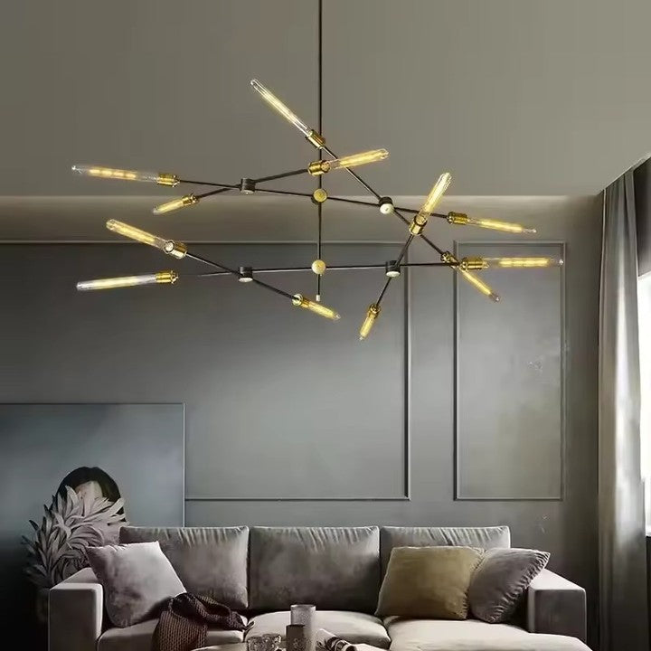 Indoor Modern Long Tube LED Ceiling Chandelier Home Lighting for Living Room Kitchen Bedroom Beside LED Ceiling Pendant Light