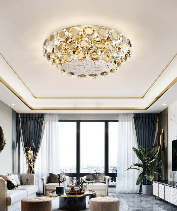 JYLIGHTING Postmodern clear Crystal Gold Iron Luxury Pendant Light Hanging Led Modern Crystal Chandelier