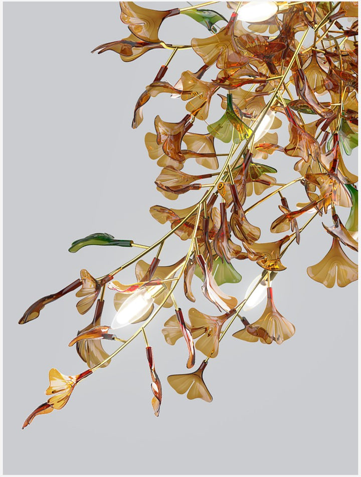 Ginkgo - Amber A Chandelier Galileo Lights